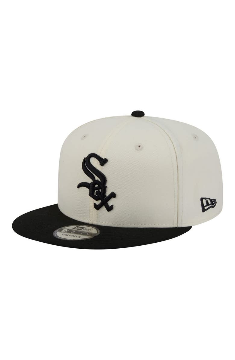 New Era Men's New Era Cream/Black Chicago White Sox Localized 9FIFTY Snapback Hat, Alternate, color, Cream
