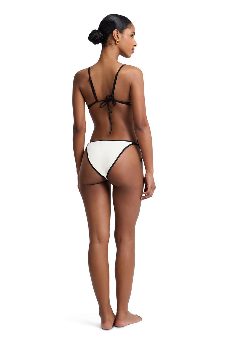 Cleo Bikini Bottom, Alternate, color, Egret/Black