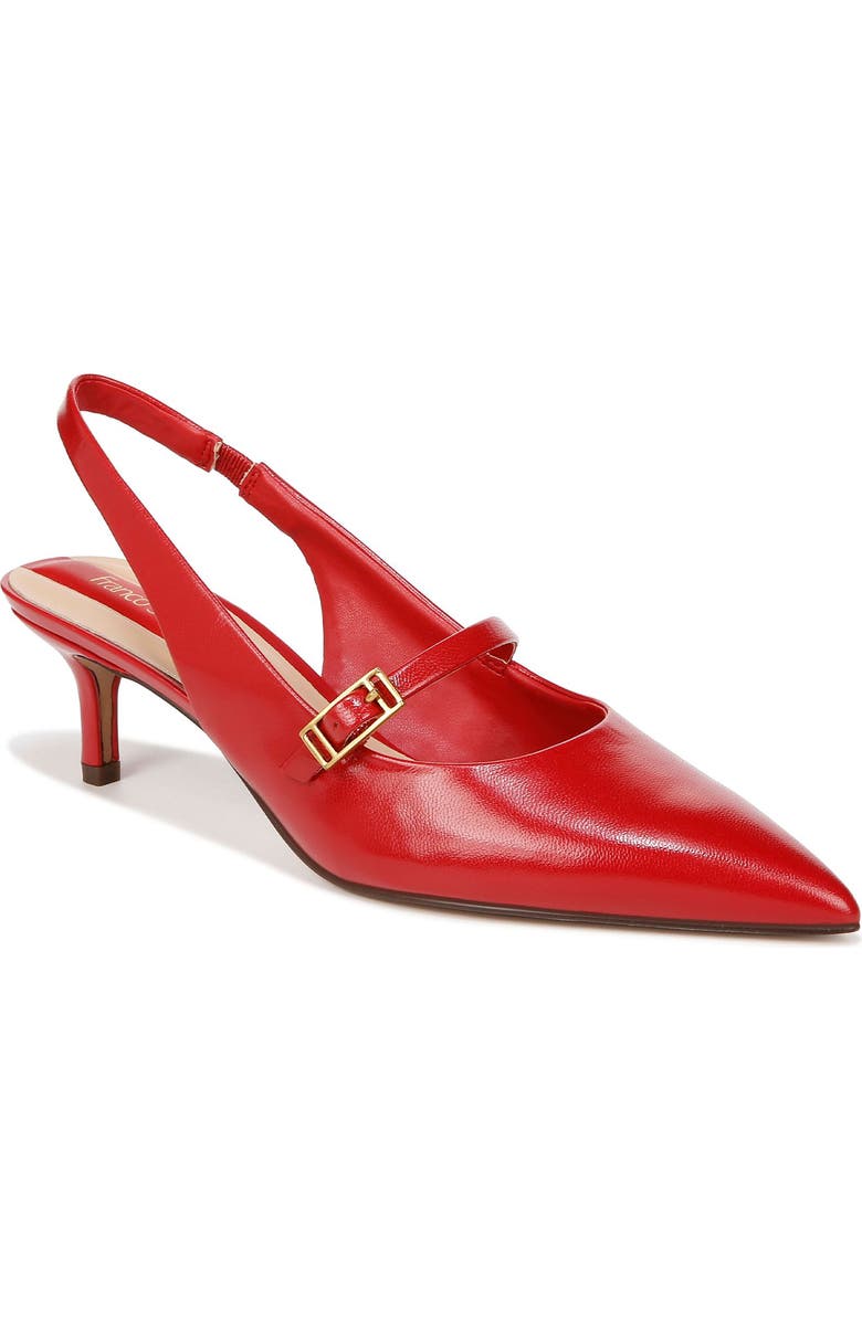 Franco Sarto Khloe Pointed Toe Kitten Heel Pump, Main, color, Red