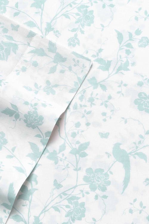 Laura Ashley Garden Muse 4-piece Cotton Sateen Sheet Set In Blue