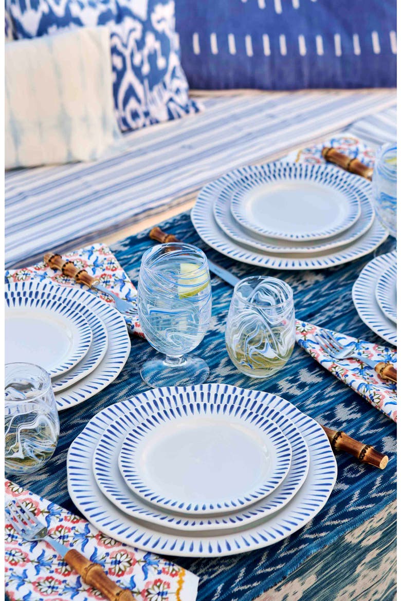 Sitio Stripe 17-Inch Platter, Alternate, color, WHITEWASH/ DELFT BLUE