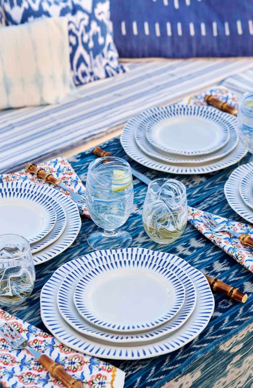 Juliska Sitio Stripe 17 Serving Platter In Blue