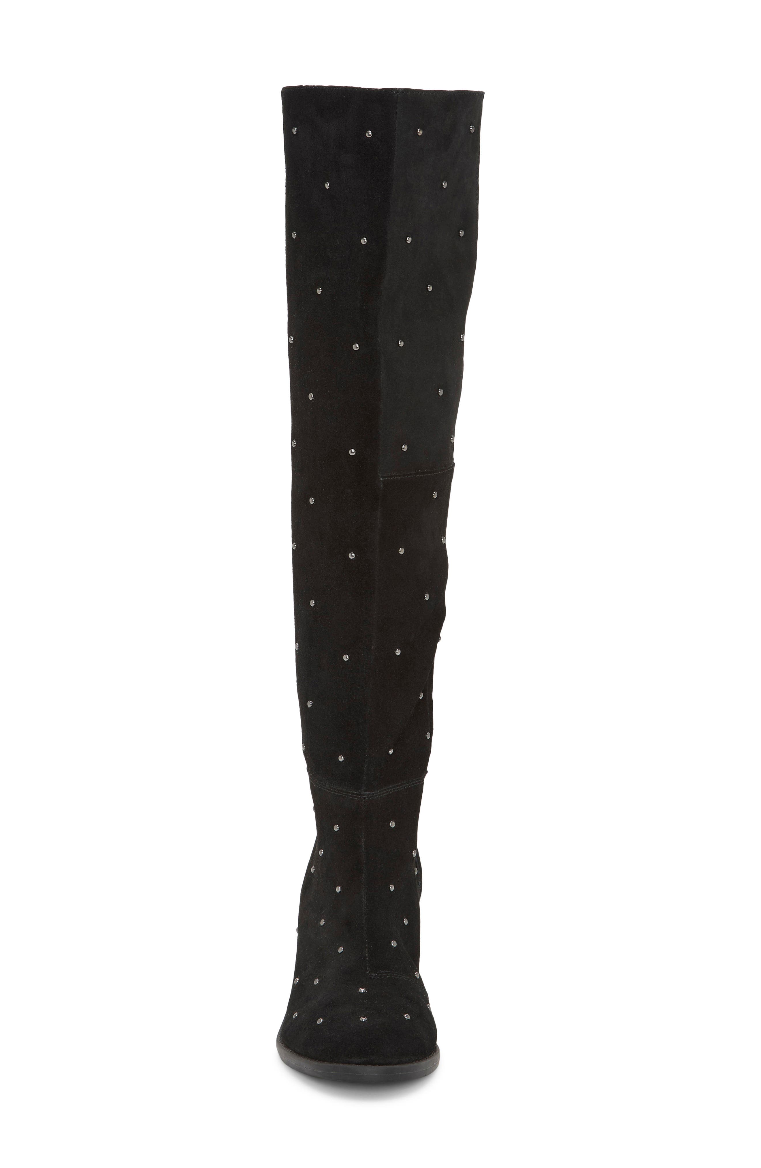 Lucky Brand Borah 2 Knee High Boot, Alternate, color, Black Stud