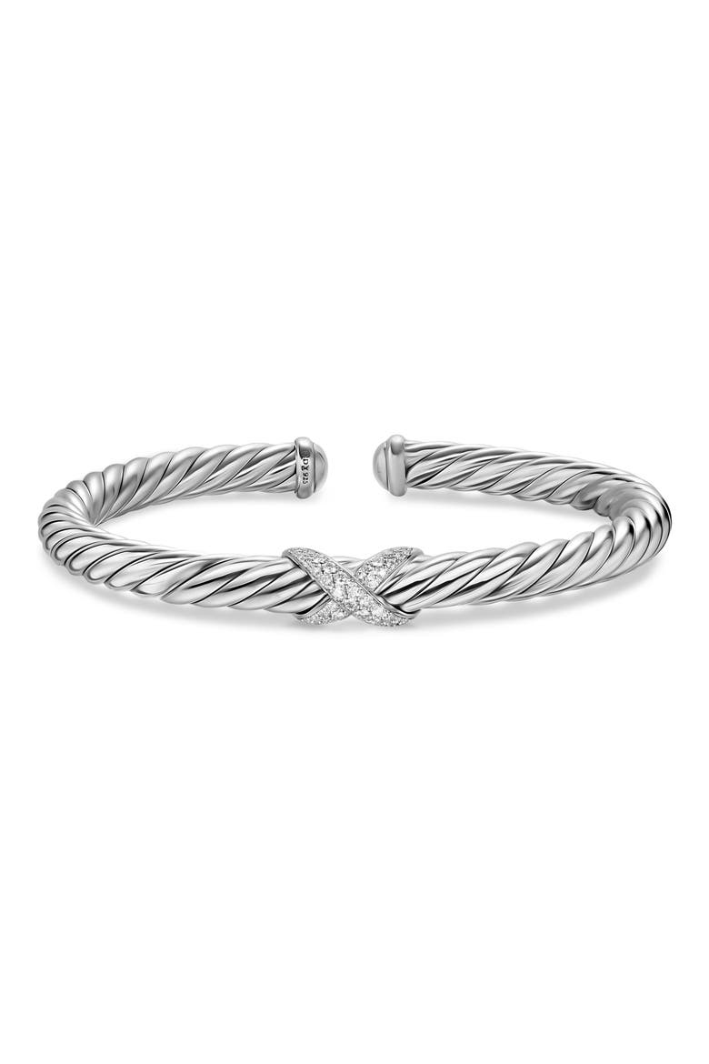 Cable Flex X Bracelet, Alternate, color, SILVER PAVE