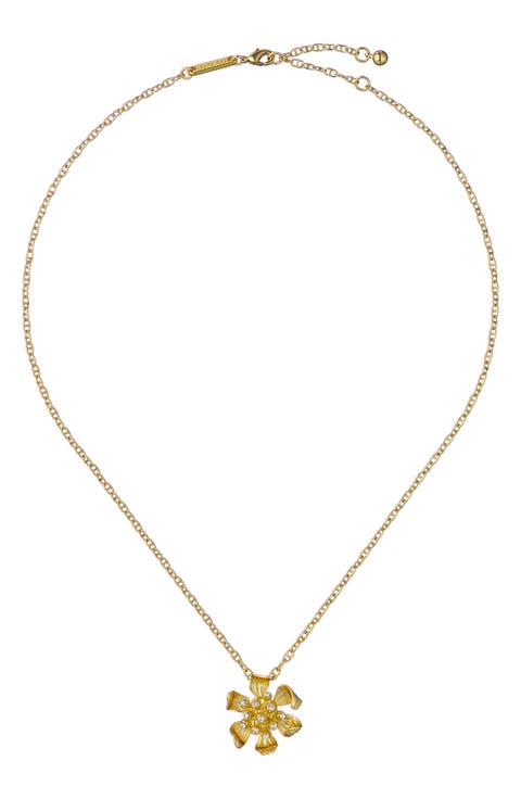 Furina Furled Flower Pendant Necklace