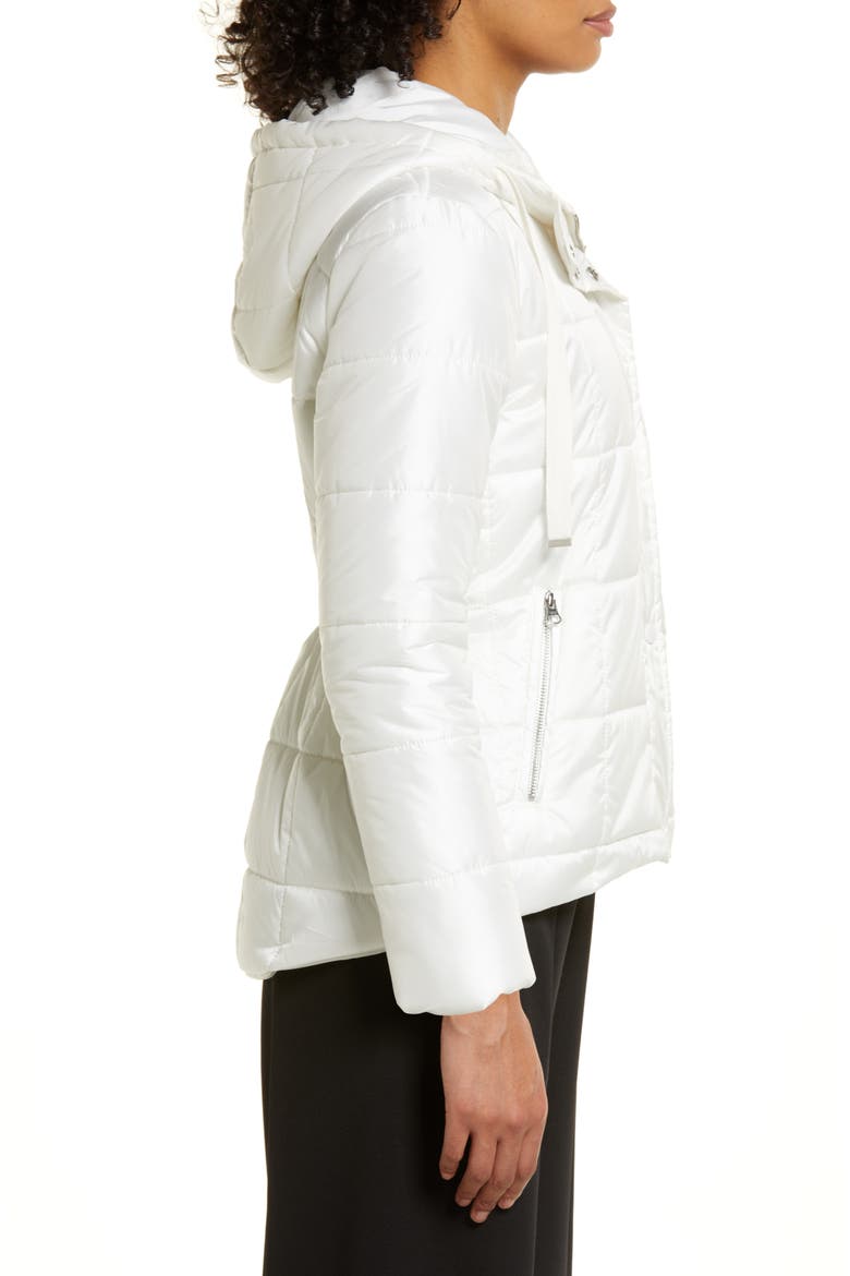 Hooded Quilted Jacket, Alternate, color, WHITE SNOW