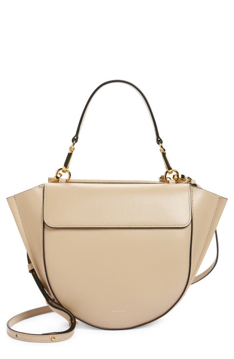 Small Hortensia Leather Top Handle Bag