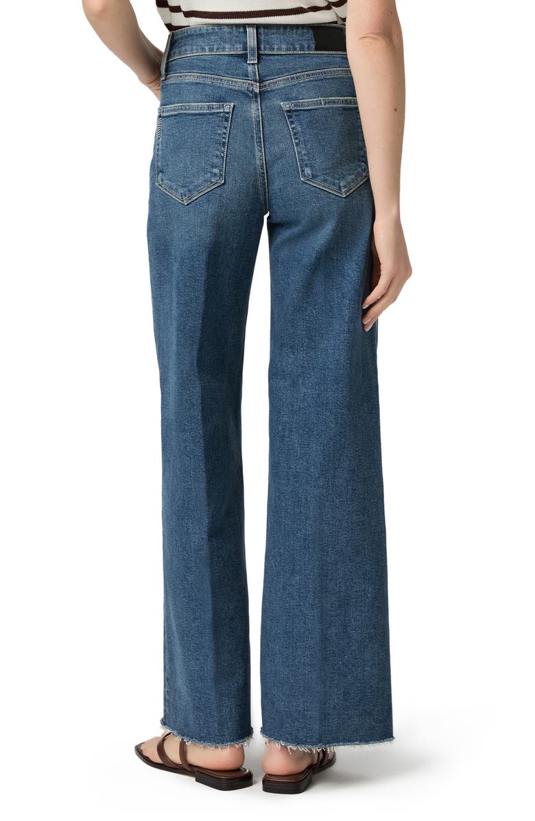 PAIGE Anessa Raw Hem High Waist Wide Leg Jeans, Alternate, color, Woolf