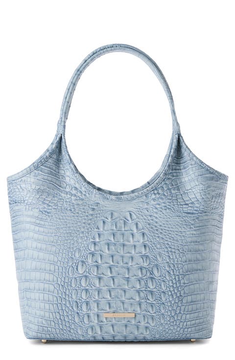 Melora Croc Embossed Leather Tote