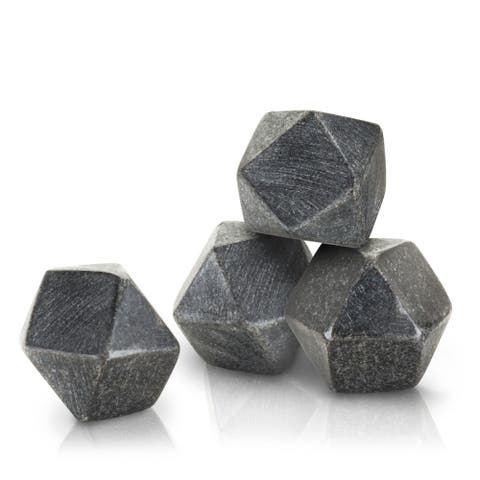 Glacier Rocks Hexagonal Basalt Stones Set of 4