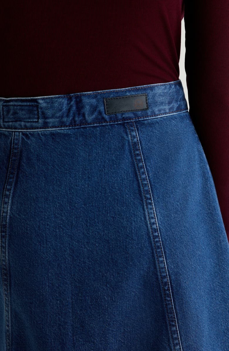 AG Evie A-Line Denim Miniskirt, Alternate, color, Denali