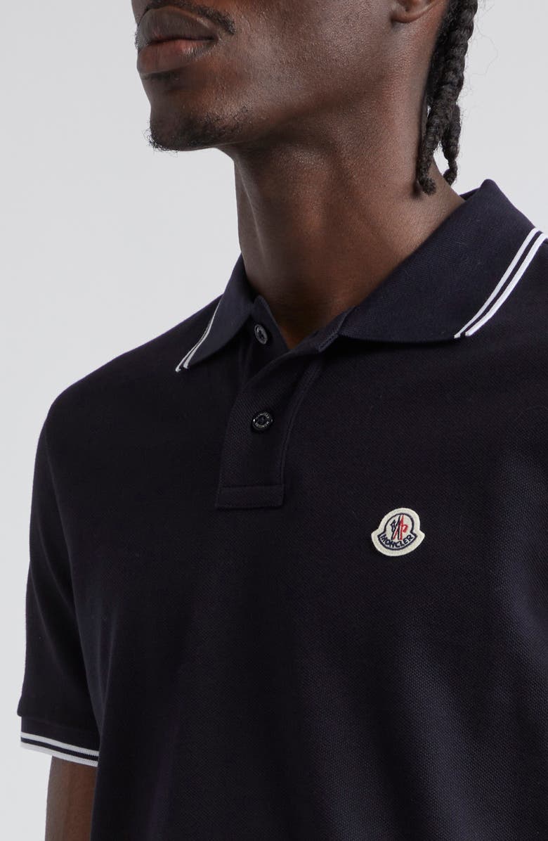 Moncler Tipped Cotton Piqué Polo, Alternate, color, 