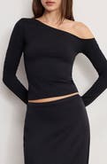 Good American Weightless One-Shoulder Top