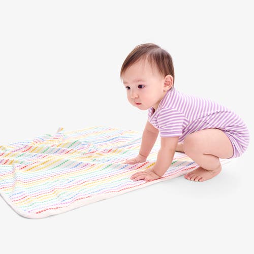 PRIMARY PRIMARY ORGANIC BABYSUIT SHORTIE IN STRIPE 