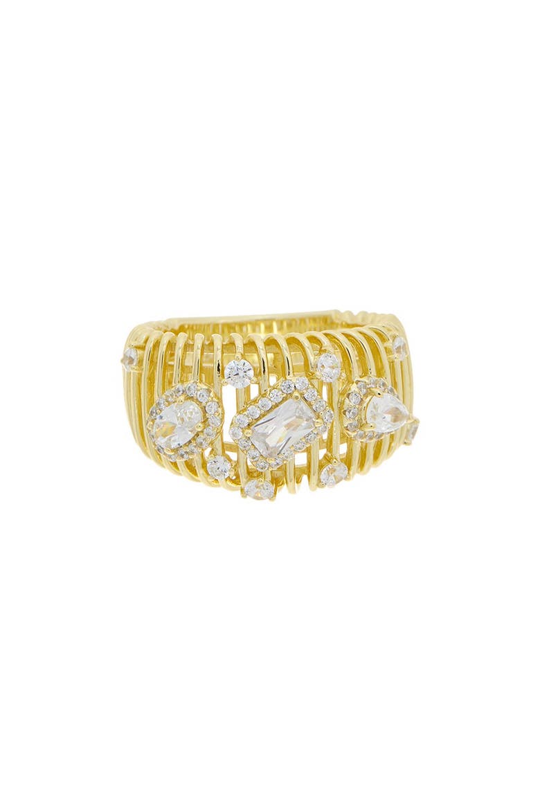 Mixed CZ Ring, Main, color, YELLOW GOLD