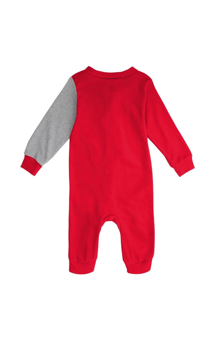 Outerstuff Infant Scarlet/Heather Gray Ohio State Buckeyes Halftime Two-Tone Sleeper, Alternate, color, 