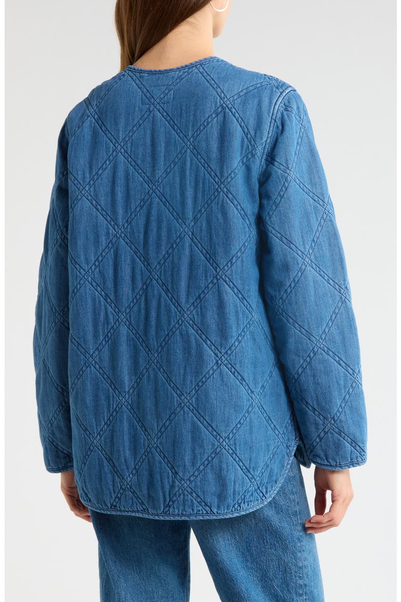 Chambray Quilted Jacket, Alternate, color, MEDIUM WASH