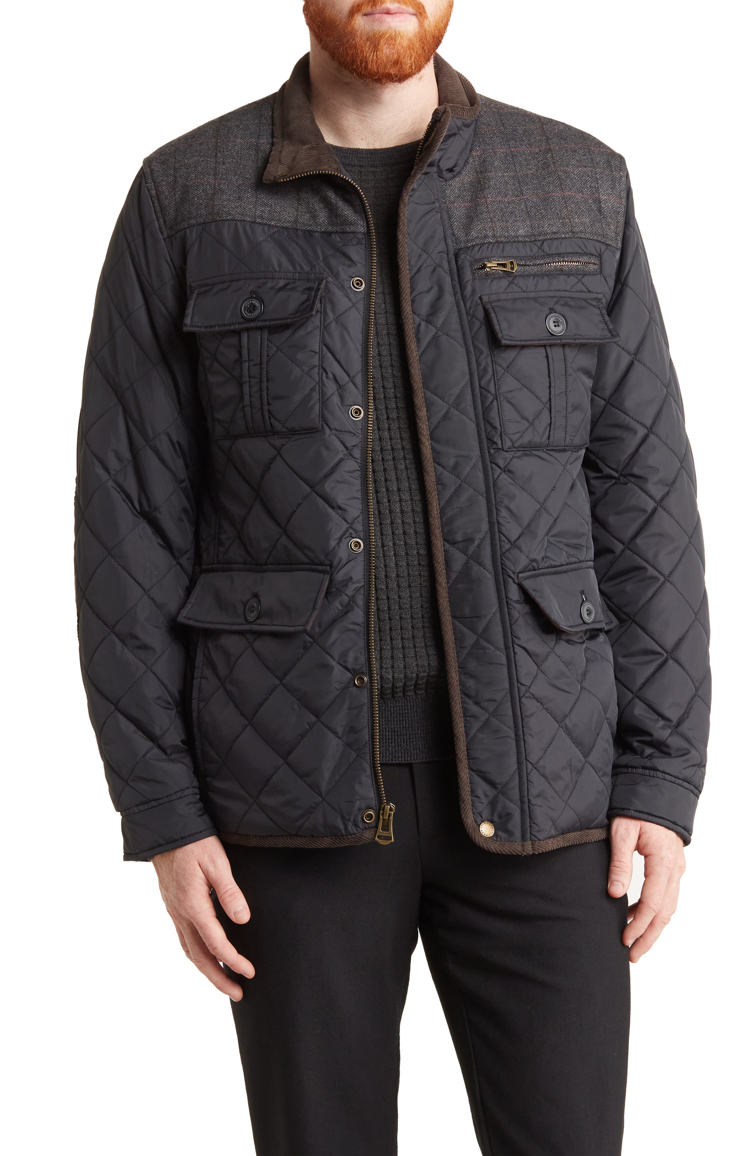 Cole Haan Quilted Utility Pocket Jacket