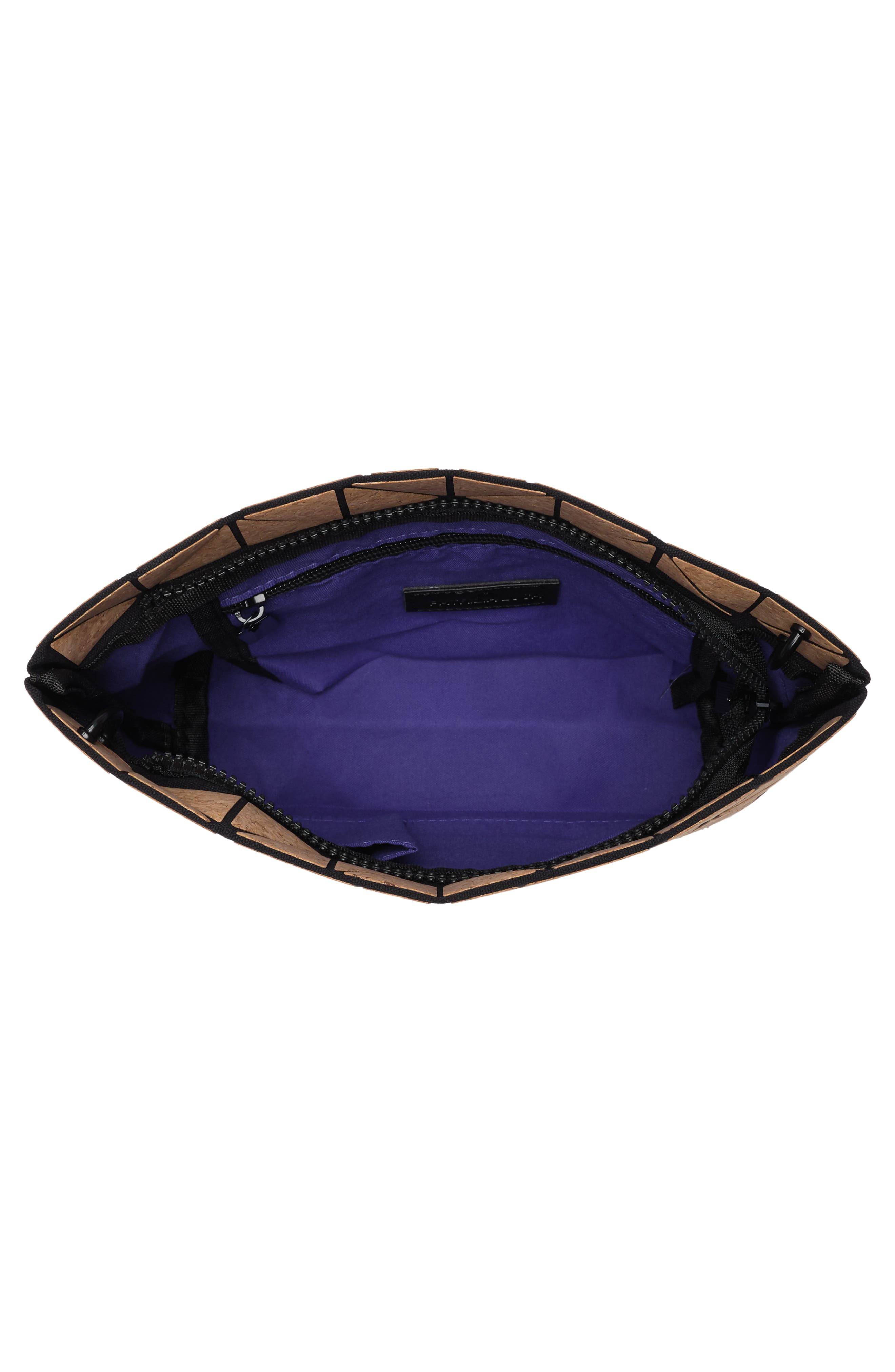 Slanted Triangle Convertible Clutch, Alternate, color, SOLID CORK