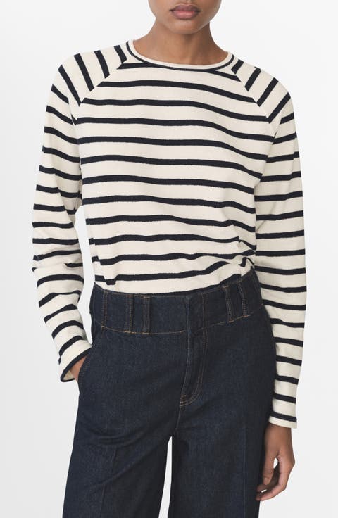 Stripe Cotton Sweatshirt