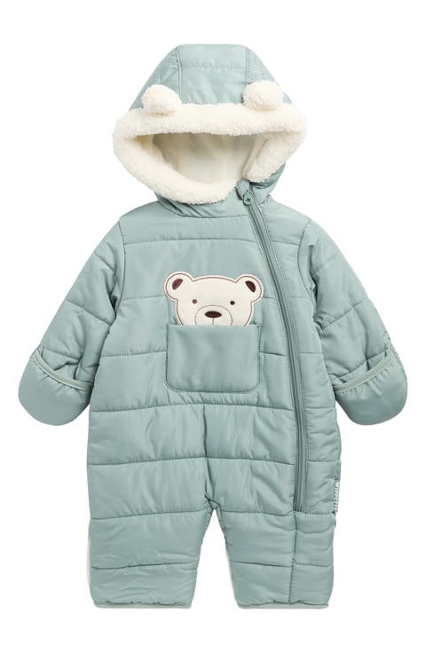 Bear Hooded Quilted Pram (Baby)