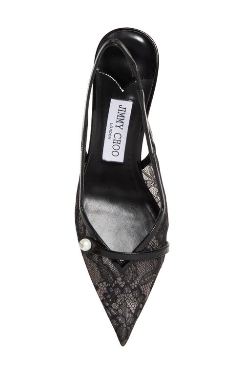 Jimmy Choo Amita Pointed Toe Slingback Pump In Black