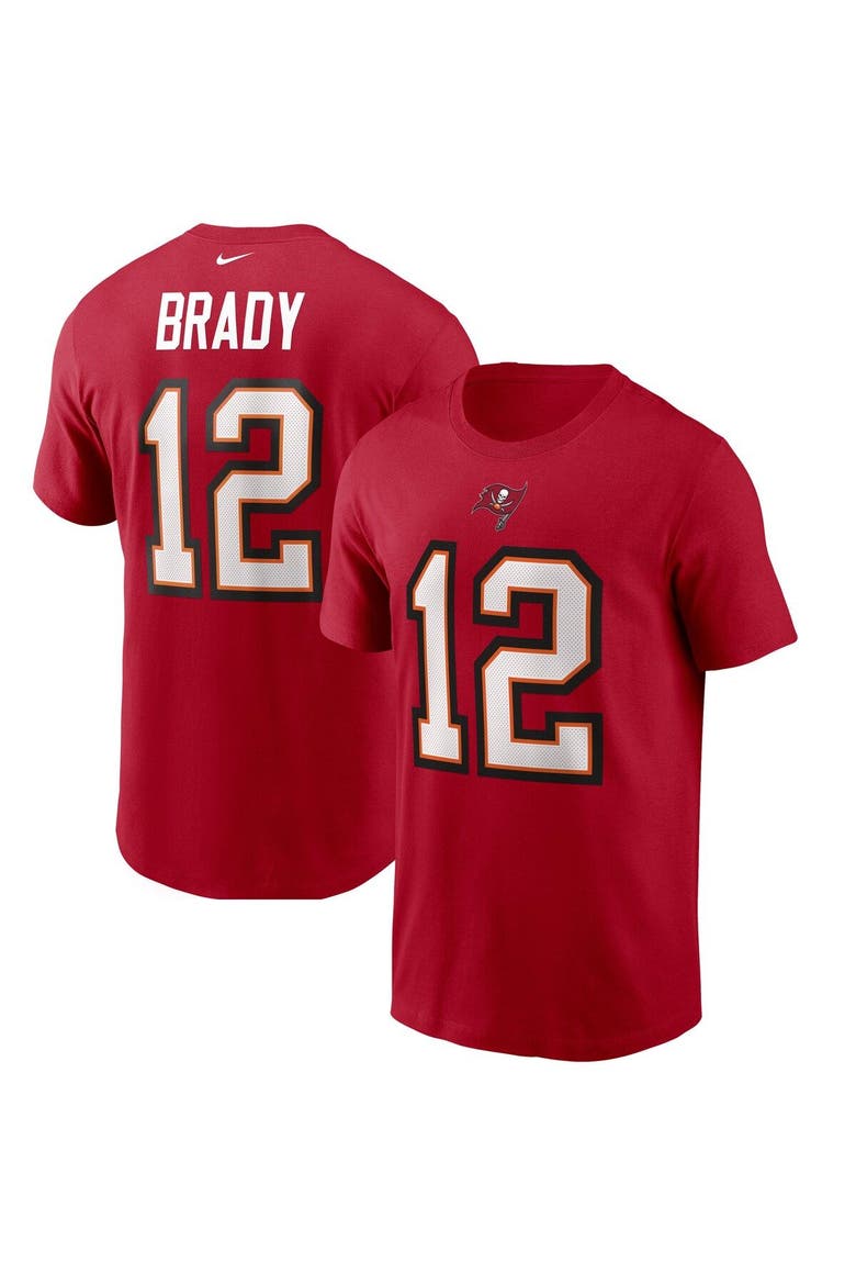 Men's Nike Tom Brady Red Tampa Bay Buccaneers Name & Number T-Shirt, Main, color, RED