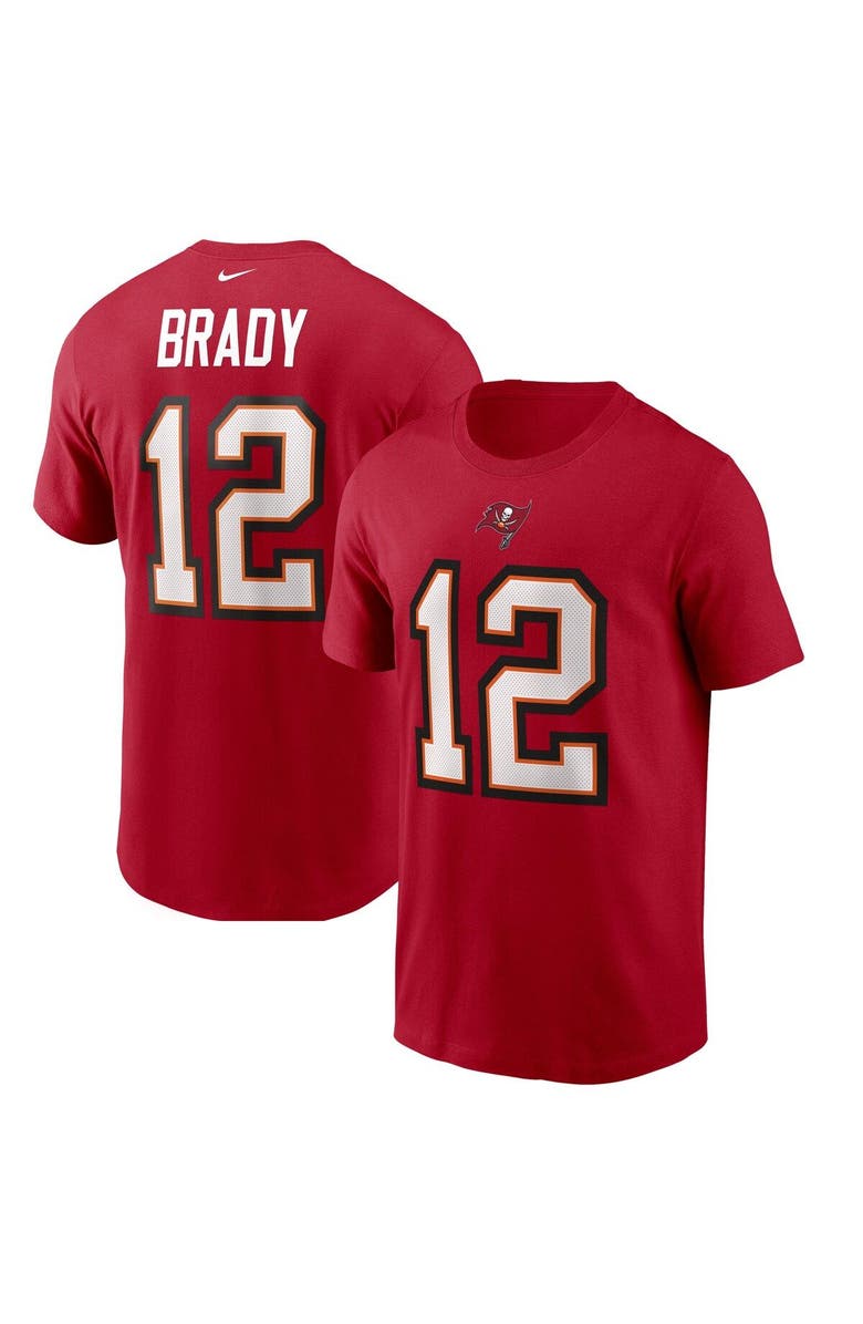 Nike Men's Nike Tom Brady Red Tampa Bay Buccaneers Name & Number T-Shirt, Main, color, Red