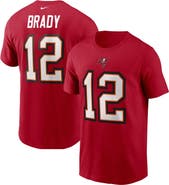 Nike Men's Nike Tom Brady Red Tampa Bay Buccaneers Name & Number T-Shirt