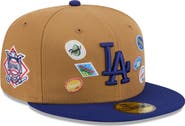 New Era Men's New Era Tan Los Angeles Dodgers Fruit Sticker 59FIFTY Fitted Hat