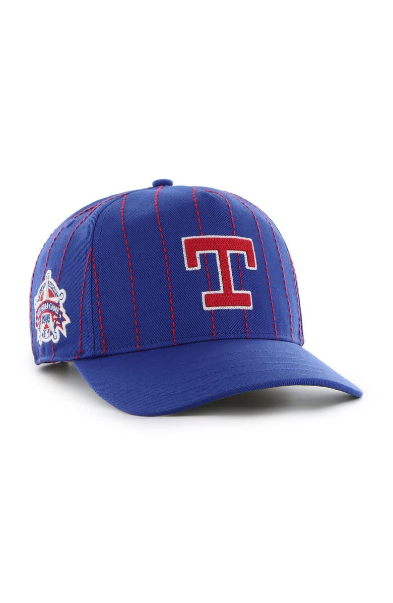 '47 Men's '47 x Rawlings Royal Texas Rangers Pinstripe Hitch Adjustable Hat, Main, color, Royal