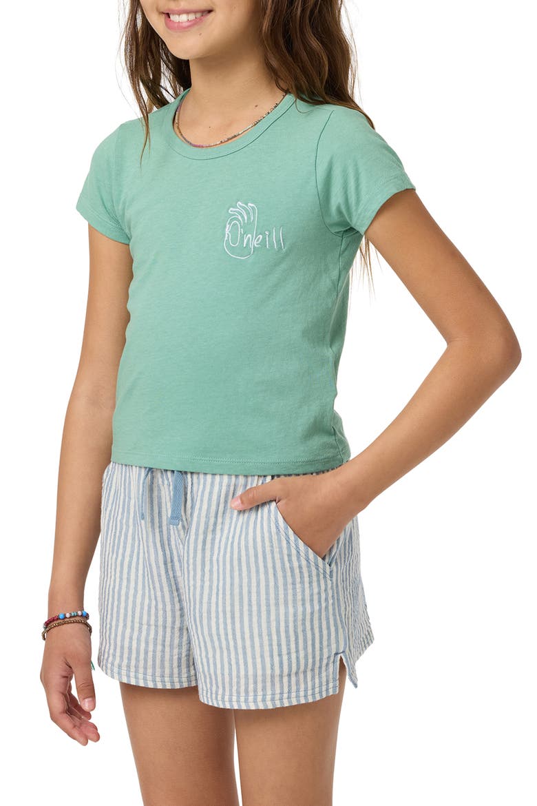 Kids' Okeedoke Willa Skimmer Cotton Graphic T-Shirt, Alternate, color, GREEN