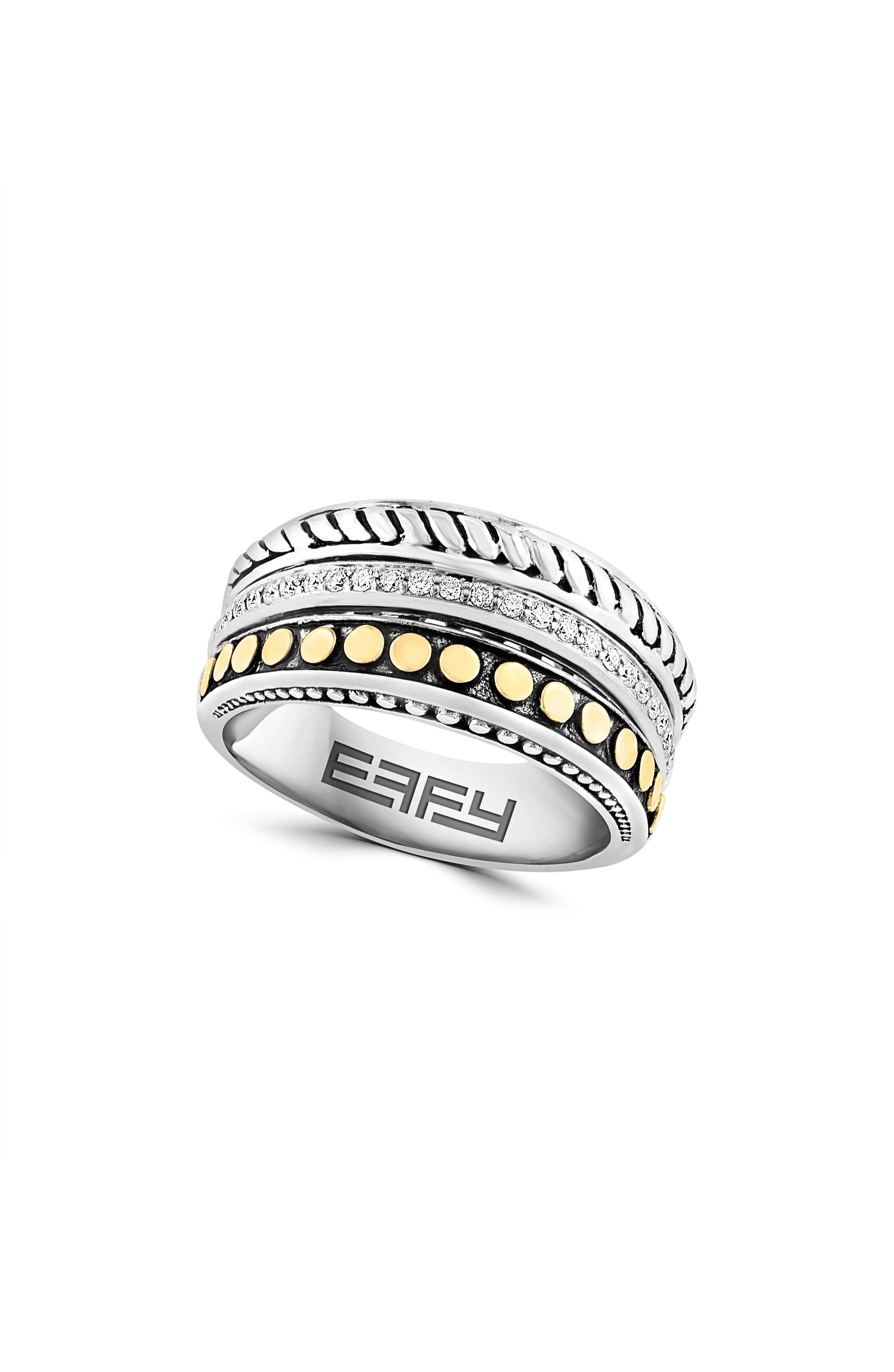 EFFY Two-Tone Diamond Band Ring