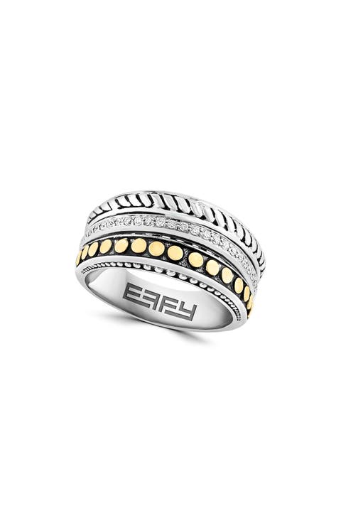 Two-Tone Diamond Band Ring