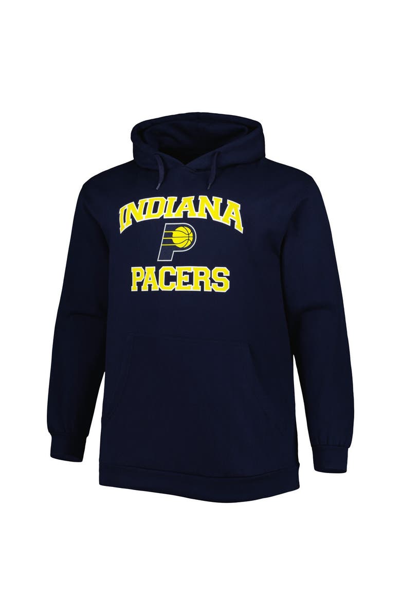 PROFILE Men's Navy Indiana Pacers Big & Tall Heart & Soul Pullover Hoodie, Alternate, color,