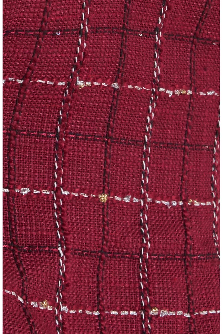 Tweed Peplum Camisole Top, Alternate, color, WINE