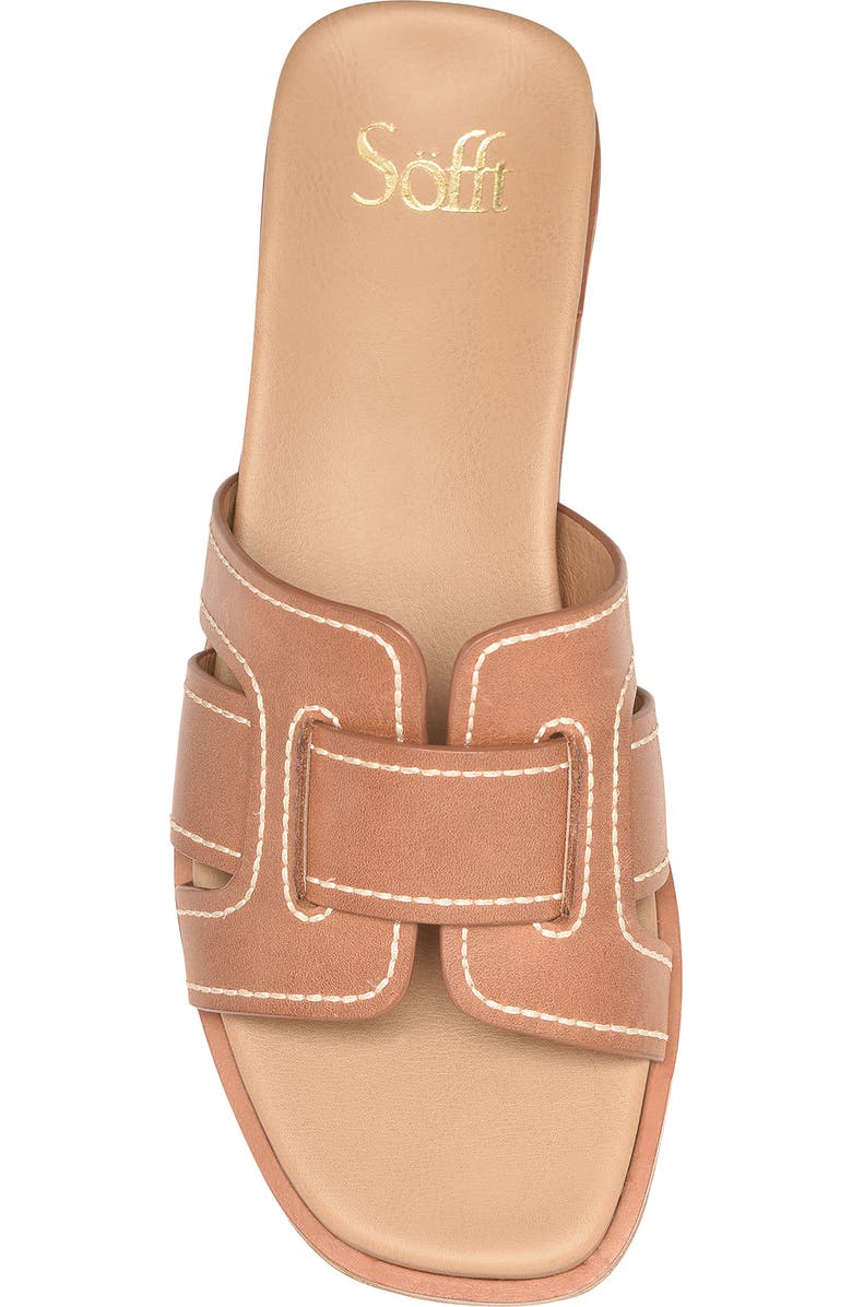 Söfft Rachel Slide Sandal, Alternate, color, Luggage