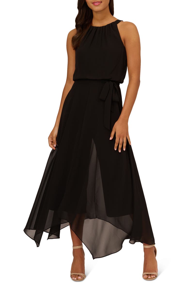 Adrianna Papell Jersey & Chiffon Jumpsuit, Main, color, 