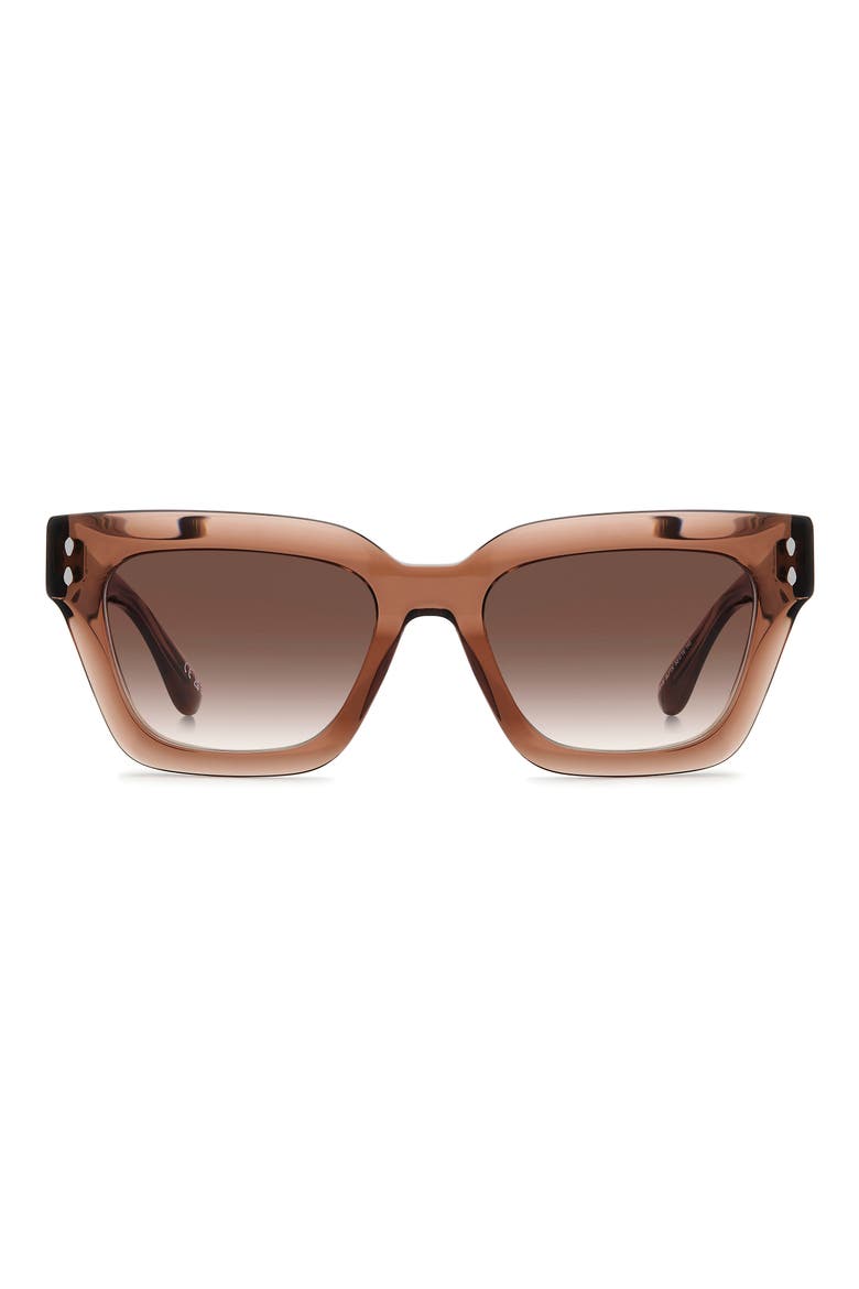 53mm Cat Eye Sunglasses, Main, color, BRICK/ RED SF