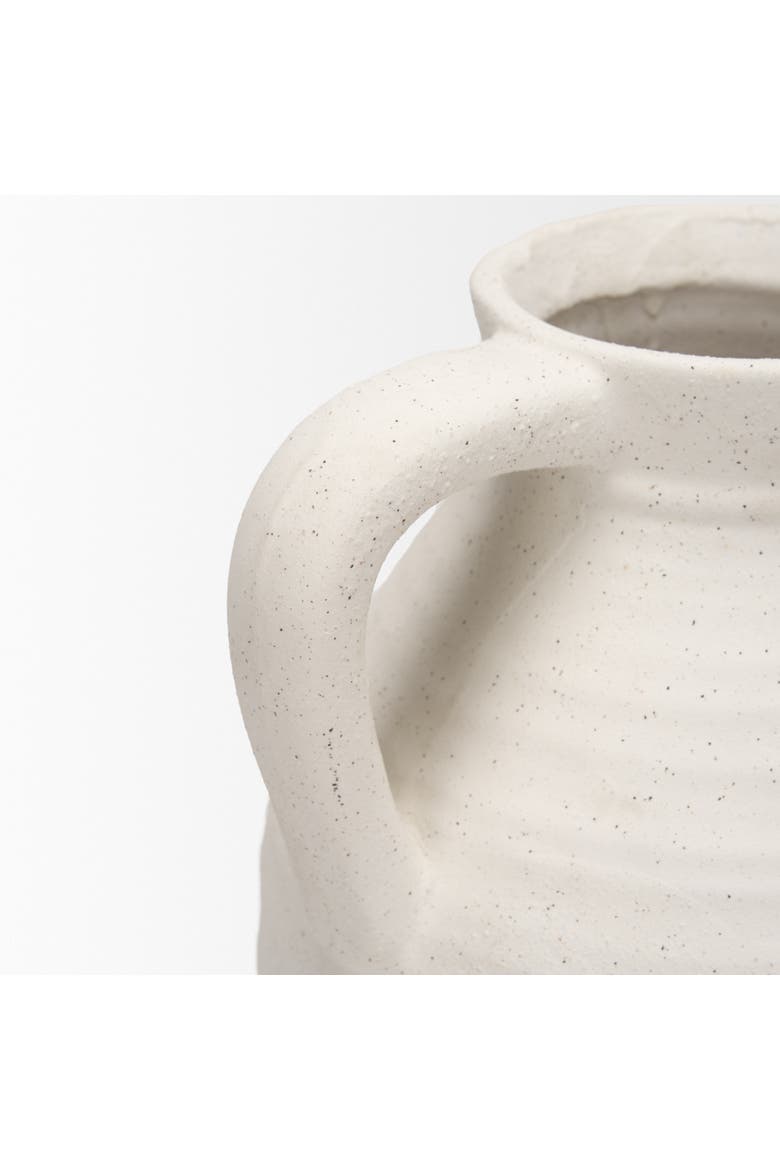 Tyrus Large Textured Matte Speckled Ceramic Vase, Alternate, color, Beige