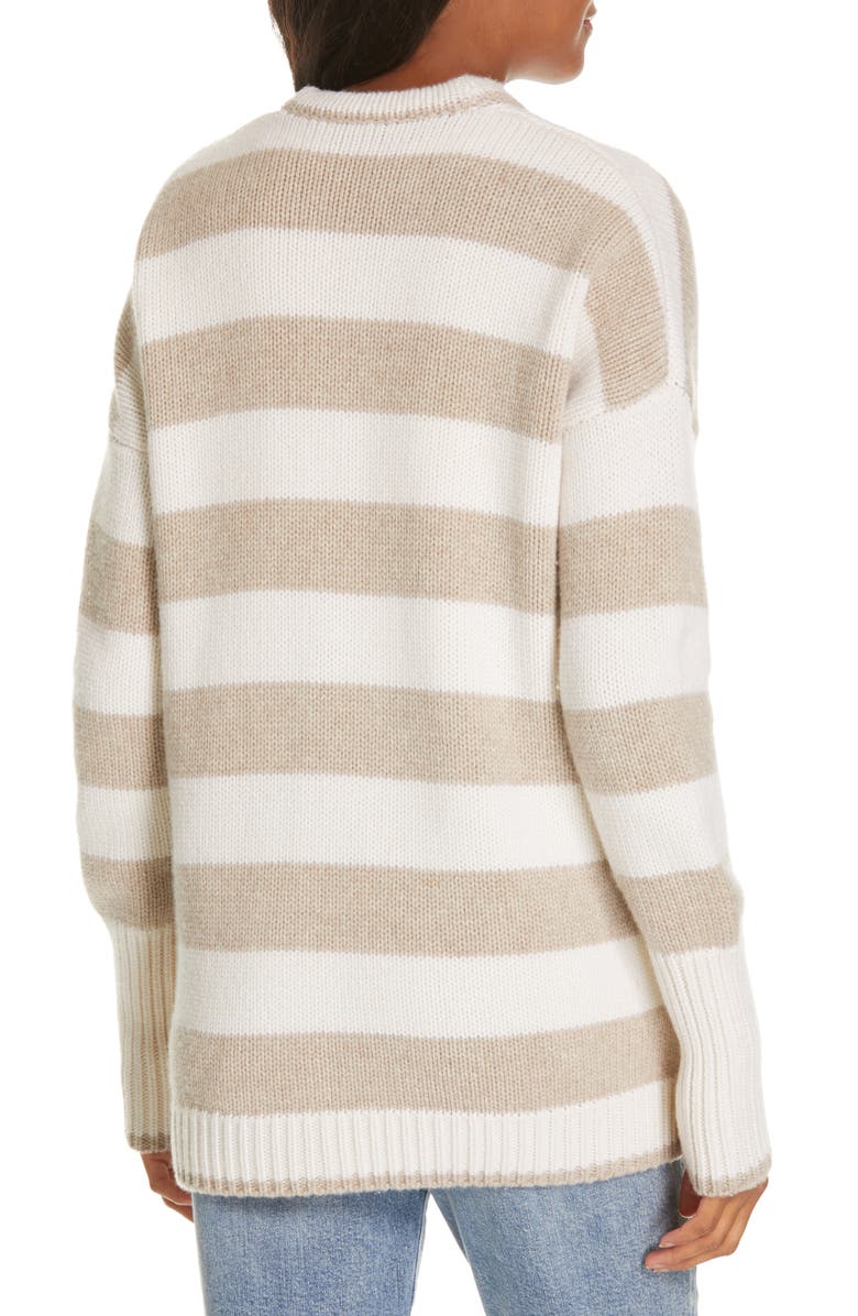 La Ligne Stripe Knit Cardigan, Alternate, color, 