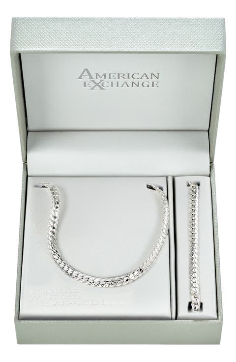 Men's Bombay Cuban Necklace & Bracelet Set