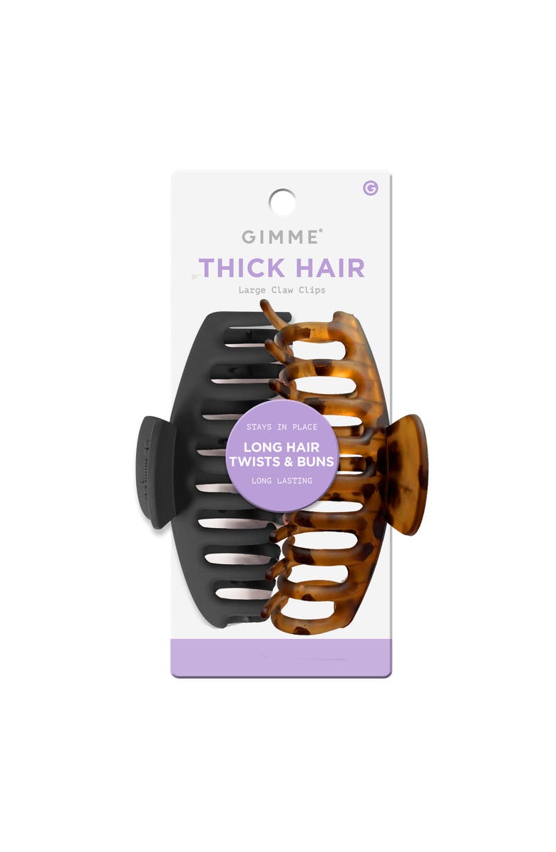 Gimme Beauty Claw Clips for Thick Hair Duo, Main, color, Brown