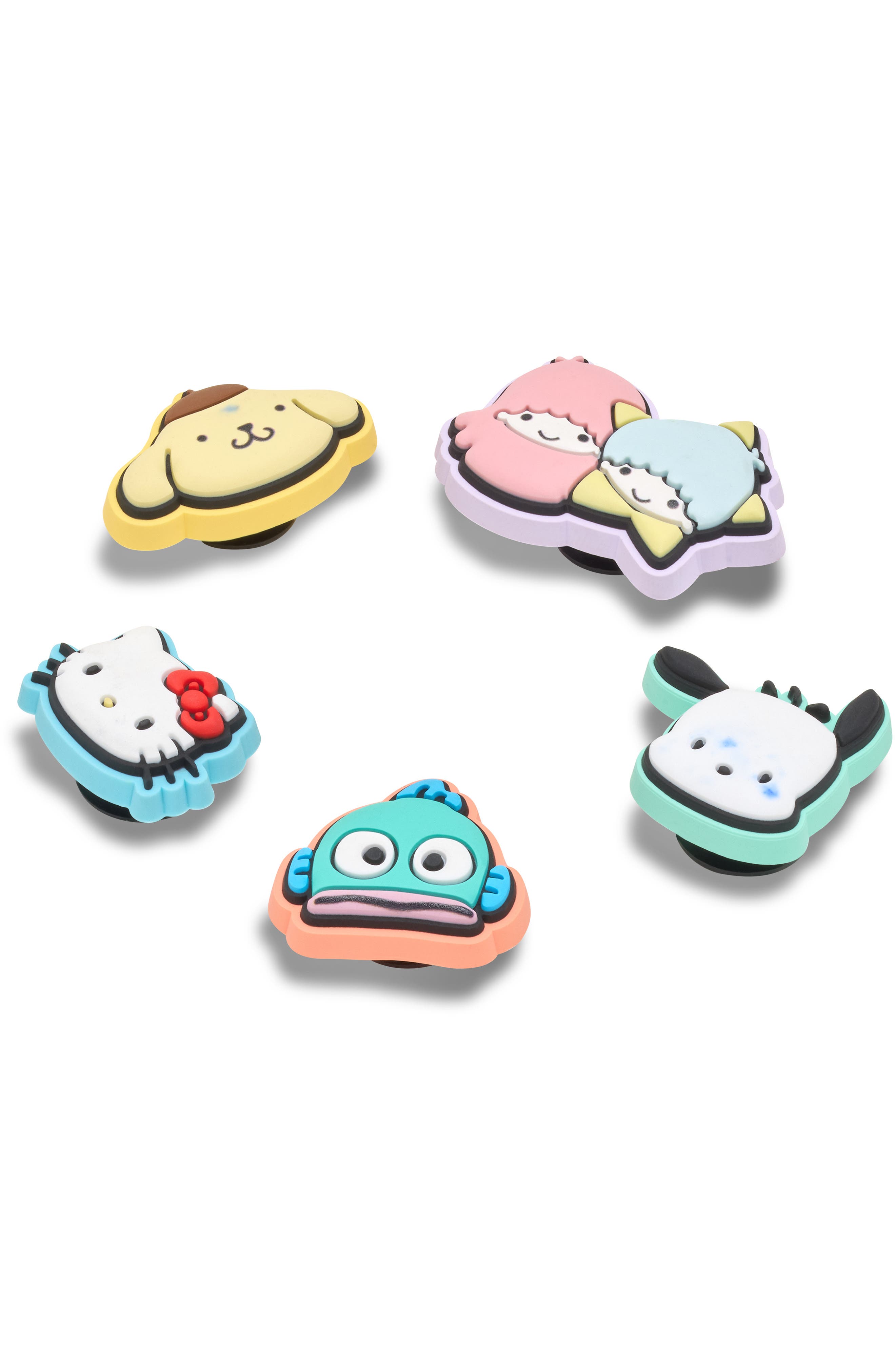 Sanrio Hello Kitty® & Friends 5-Pack Assorted Jibbitz™ Shoe Charms, Alternate, color, WHITE