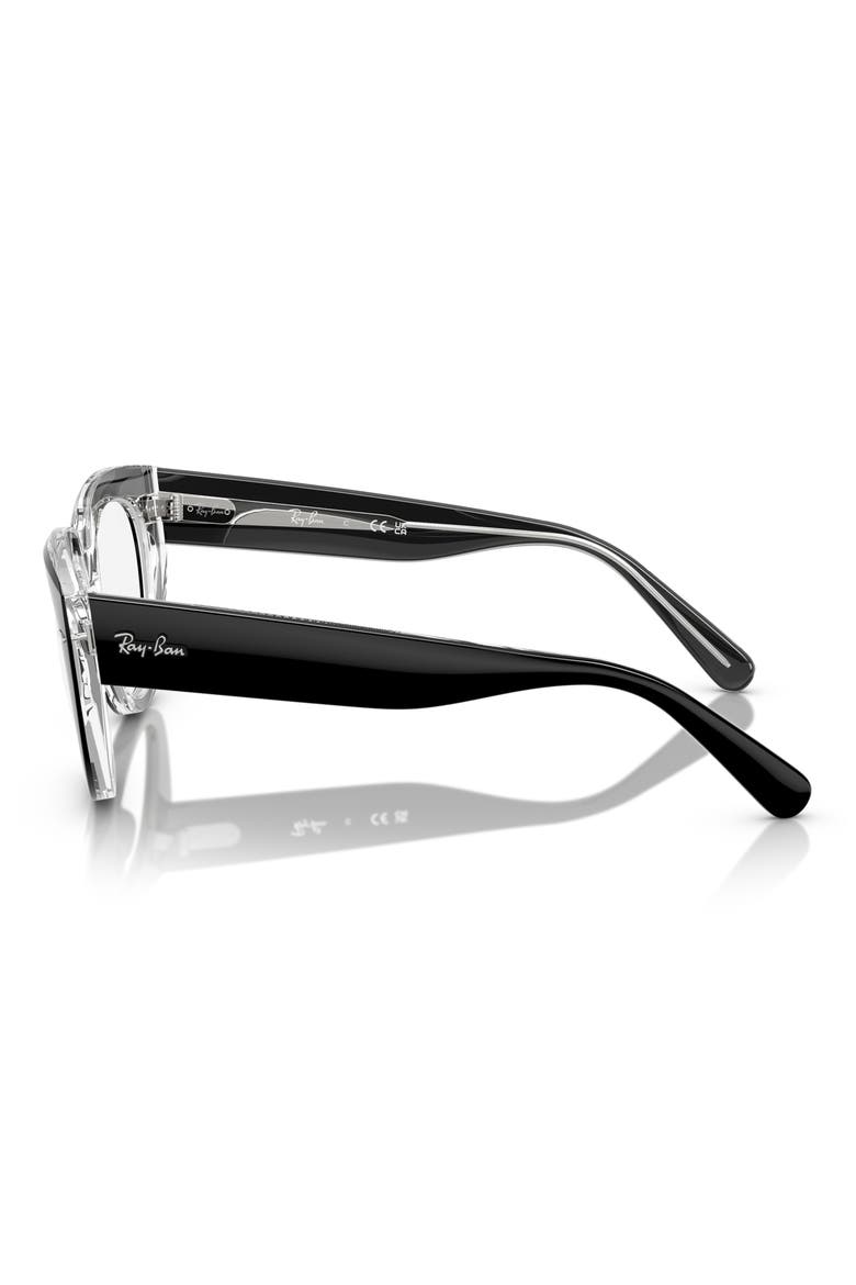 Doreen 48mm Small Square Optical Glasses, Alternate, color, TRANSPARENT GREY