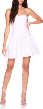Susana Monaco Drop Waist Poplin Minidress
