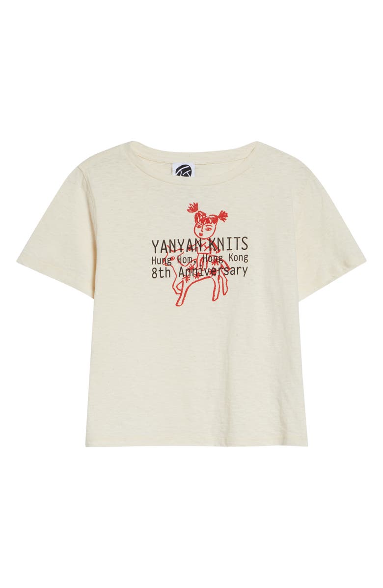 YanYan Wawa Yanniversary Graphic T-Shirt, Main, color, Raw Cotton / Red Wawa