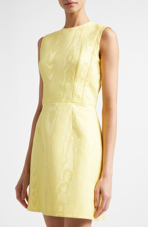 Emilia Wickstead Neelam Moiré Mikado A-line Minidress In Yellow