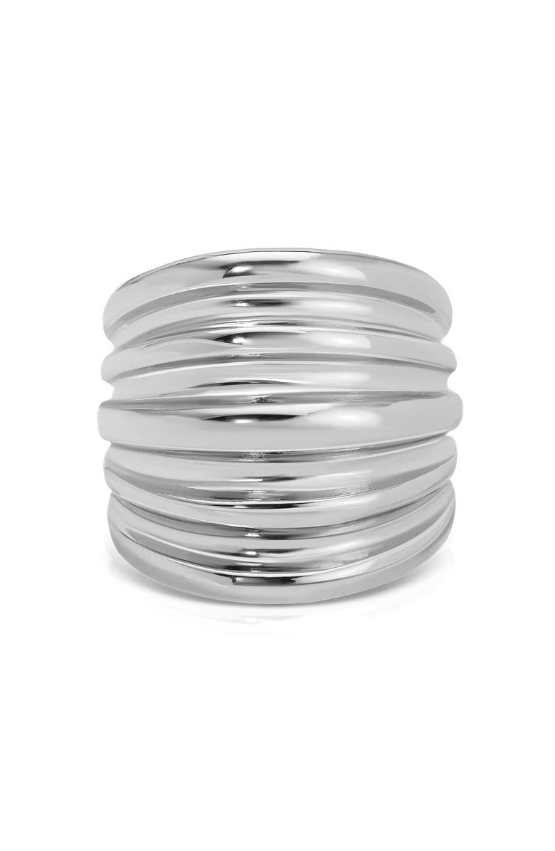 Ettika Stacked Band Ring, Alternate, color, Silver