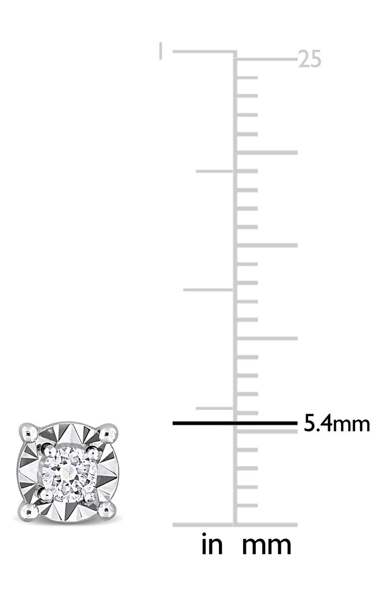 Created Forever Sterling Silver Lab Grown Diamond Solitaire Stud Earrings, Alternate, color, Silver